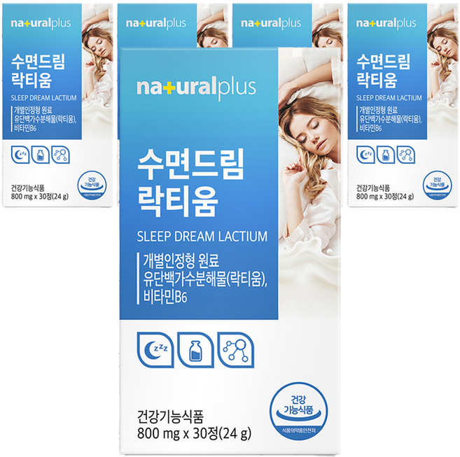 내츄럴플러스 수면드림 락티움, 30정, 5개