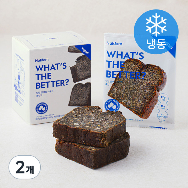 널담 단백질 비건 파운드 흑임자 (냉동), 140g, 3개입, 2개