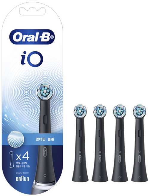 Oral-B iO 電動牙刷 Refillmo Ultimate Clean Black, 4個, 單品