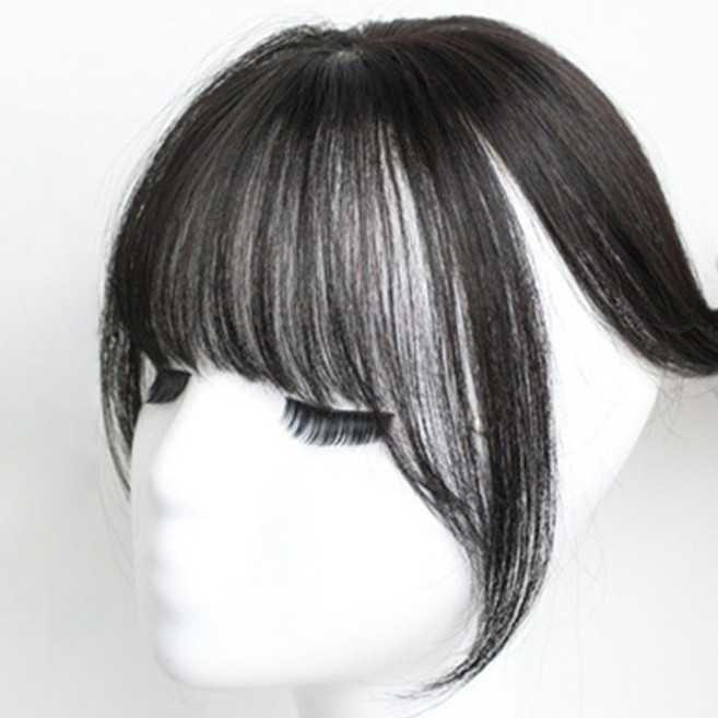 젤루나 긴앞머리 사이드뱅 시스루 셀프 헤어 붙임머리 똑딱이 반가발 HB-03, 1 내추럴블랙, 1개