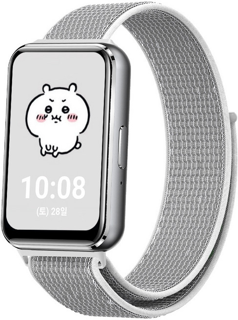 누아트 갤럭시핏3 나일론 스포츠루프 스트랩, 화이트, 1개