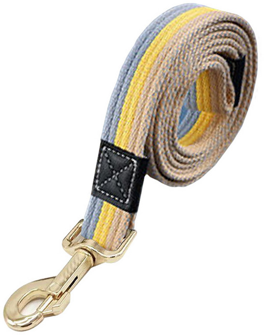 딩동펫 반려동물 삼색 캔버스 간편 리드줄, 옐로우, 1개