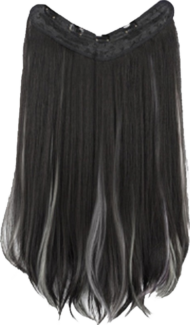 젤루나 컬러 염색 브릿지 투톤 긴머리 붙임머리 헤어 반가발 HB-16, 2 다크브라운, 1개