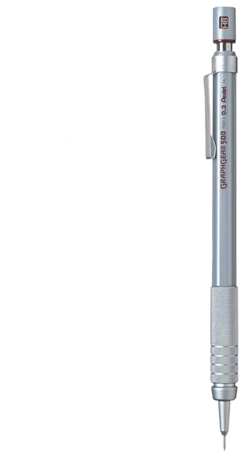 Pentel 飛龍文具 GRAPHGEAR 500 鐵桿自動製圖鉛筆 XPG513, 0.3mm, 1支