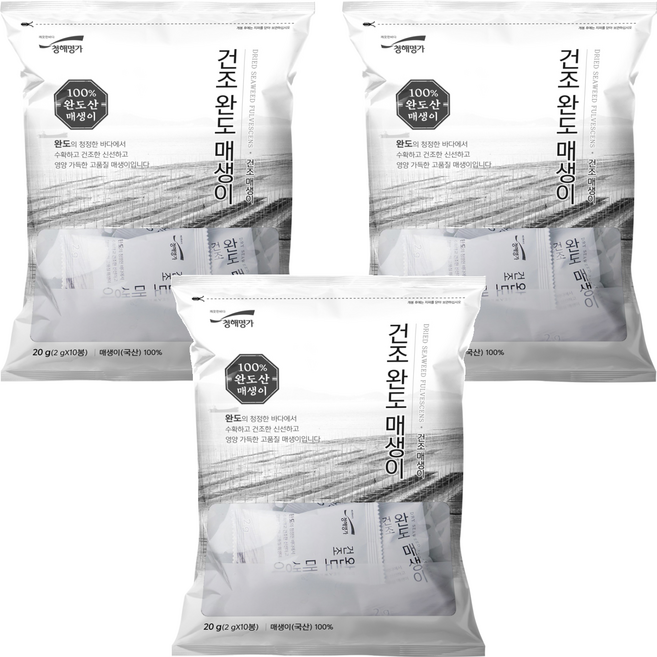 마켓밀러 건조 완도 매생이, 20g, 3개
