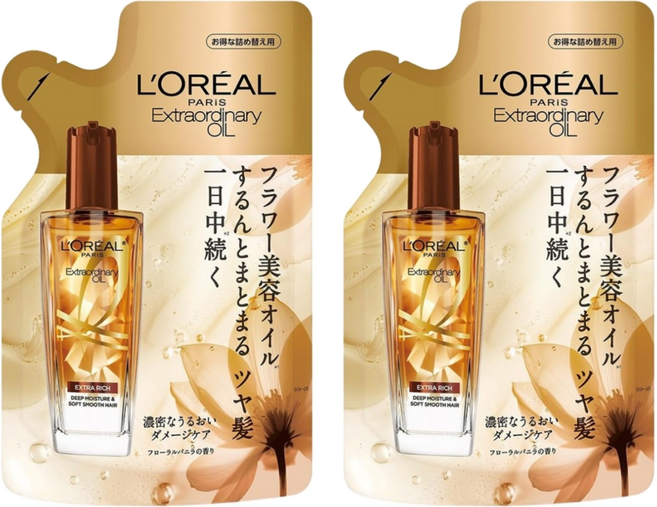 L'OREAL PARiS 巴黎萊雅 金緻護髮精油補充包 棕色, 90ml, 2包
