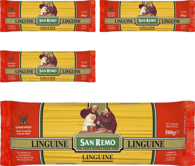 SAN REMO 義大利寬直麵, 500g, 4包
