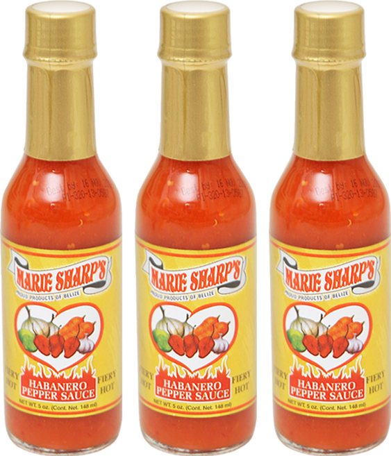 마리샤프 화이어리핫 생 하바네로 자연원료 내추럴 핫 페퍼소스, 148ml, 3개