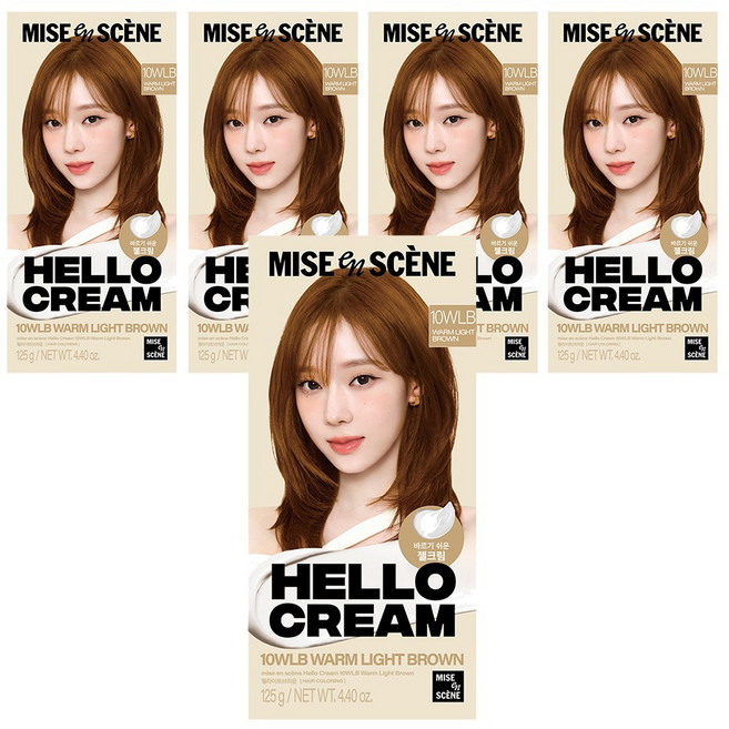 mise en scene 魅尚萱 Hello Cream染髮霜, 10WLB(太妃糖棕), 5盒