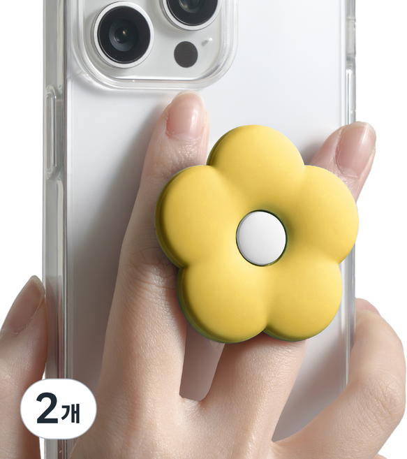 누아트 플라워 그립 스마트톡, 옐로우, 2개