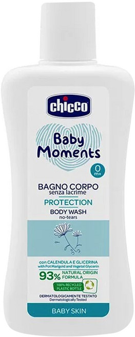 chicco 寶貝嬰兒植萃泡泡浴露 溫和不流淚配方, 200ml, 1瓶
