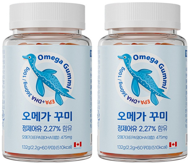 아이클키즈 오메가 꾸미 132g, 60정, 2개