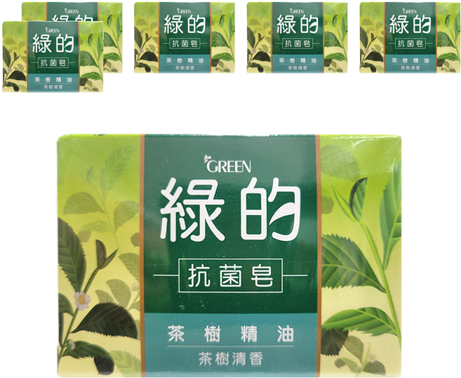 GREEN 綠的 抗菌皂 茶樹清香, 100g, 6個