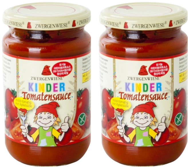 쯔베르겐비제 유기농 어린이 토마토소스, 340ml, 2개
