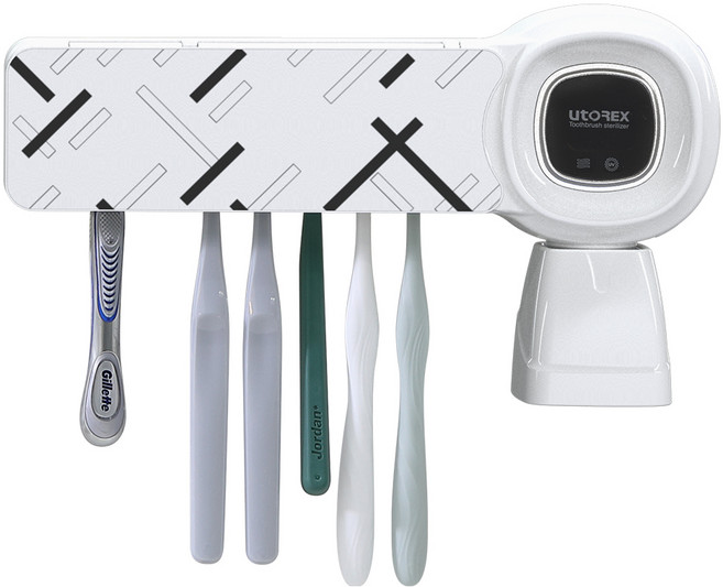 유토렉스 모노블 더블케어 UV 히팅 건조 듀얼 칫솔 살균기, 화이트, UTQ-1000W