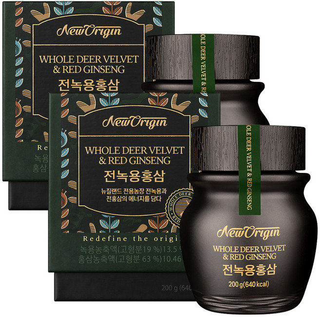 뉴오리진 유한건강생활 전녹용홍삼, 200g, 2개
