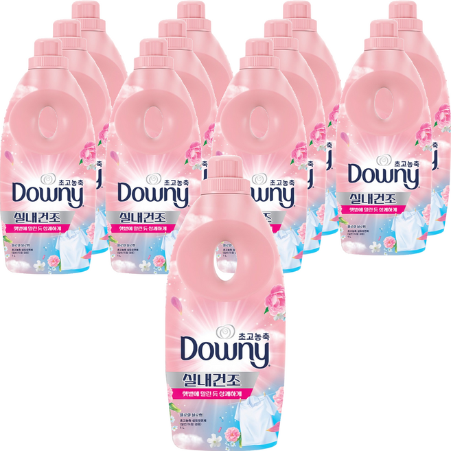 다우니 실내건조 플로럴 블로썸 초고농축 섬유유연제 본품, 1.05L, 12개