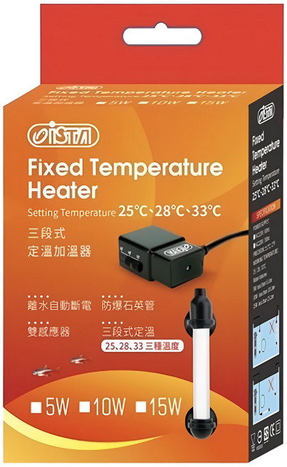 ISTA 伊士達 三段式定溫加溫器 雙控溫晶片 加溫棒 加熱器 加熱棒 控溫器 15w, 1個