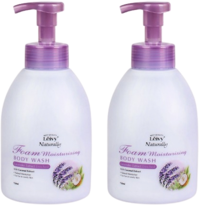 Leivy 레이비 라벤더 폼 바디워시, 750ml, 2개