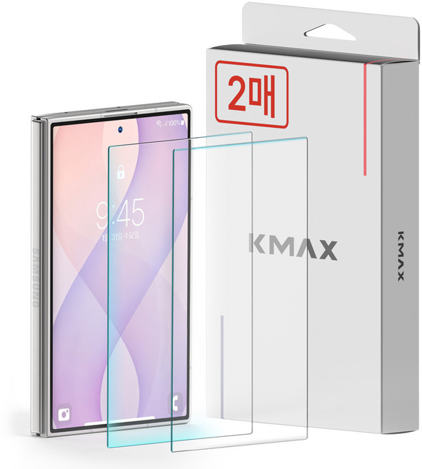 KMAX Galaxy 指紋辨識全覆蓋鋼化玻璃膜 2片組, 1套