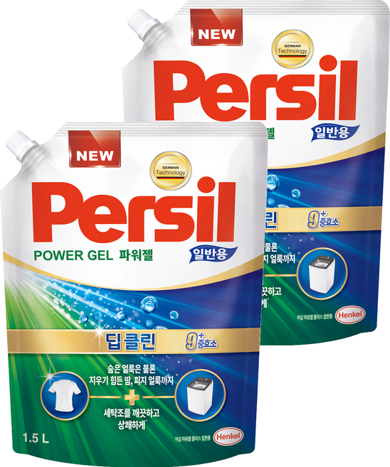 Persil 寶瀅 韓國原裝進口 強效淨垢 洗衣凝露補充包, 1.5L, 2包