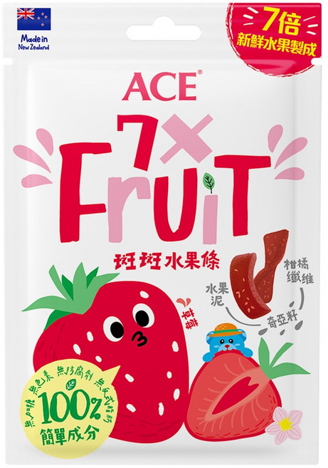 ACE 班班水果條 32g 20包, 草莓 + 奇亞籽, 1盒