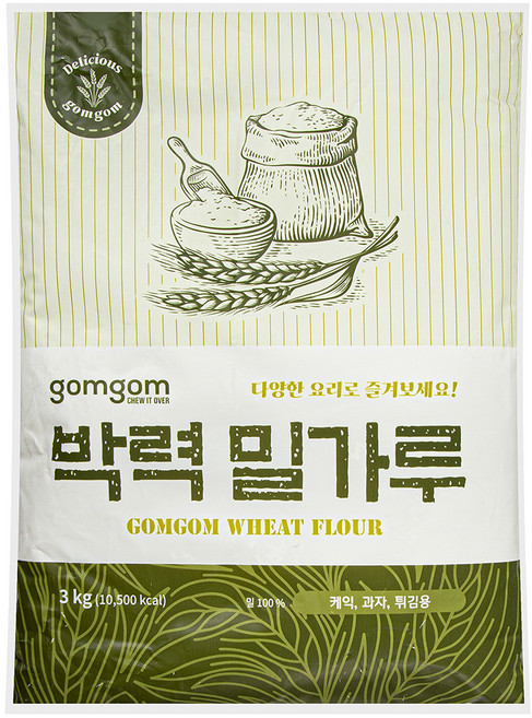 곰곰 박력 밀가루, 3kg, 1개