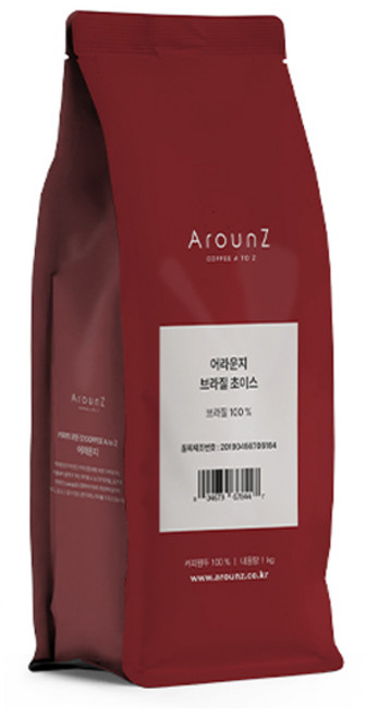 어라운지 브라질 초이스 원두커피, 1kg, 1개, 홀빈(분쇄안함)