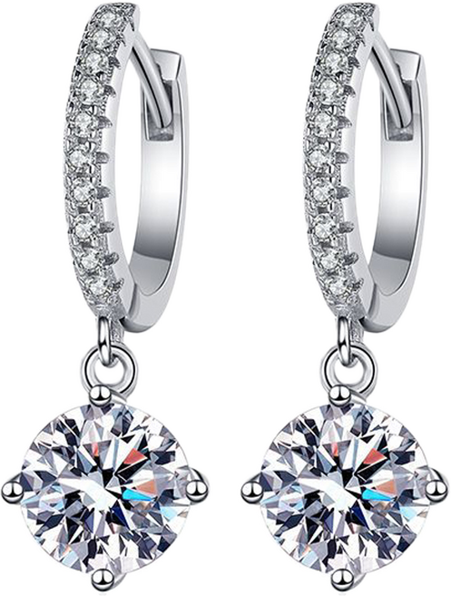 CF Diamond 耳環 莫桑鑽 微鑲四爪 E0017