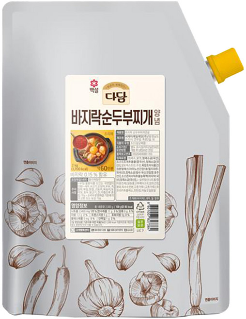다담 바지락 순두부 찌개 양념, 2kg, 1개