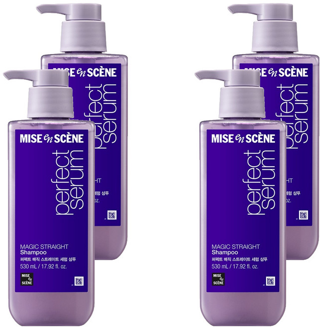 미쟝센 퍼펙트 매직 스트레이트 세럼 샴푸, 530ml, 4개
