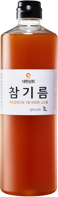 대현상회 저온압착 참기름, 1개, 1L
