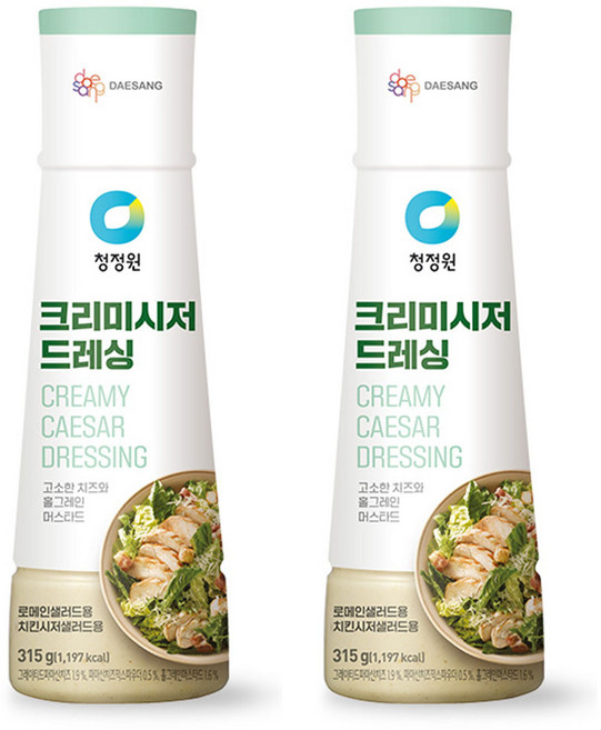 청정원 크리미시저 드레싱, 315g, 2개