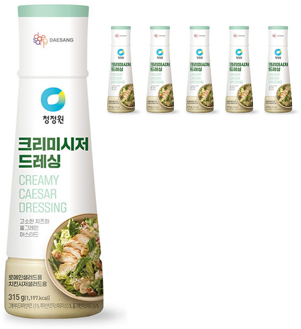 청정원 크리미시저 드레싱, 315g, 6개