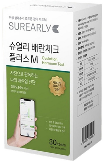 슈얼리 스트립 배란테스트기, 30개입, 1개