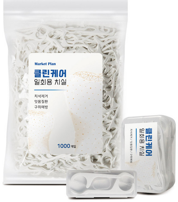 마켓플랜 클린케어 일회용 치실, 1060개입, 1개