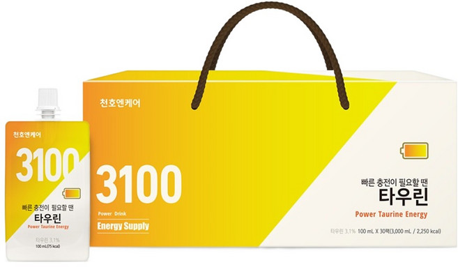 천호엔케어 빠른충전 타우린 음료, 100ml, 30개