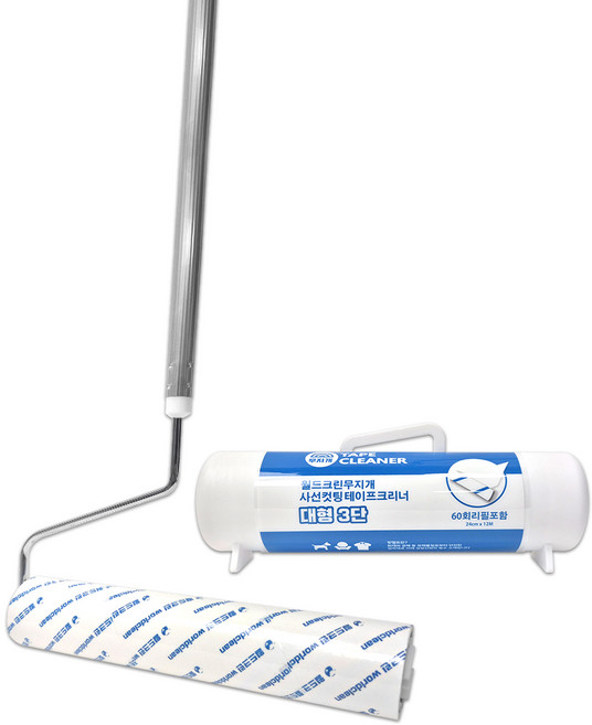 월드크린 무지개 테이프 클리너 대형 3단 본품 + 60회 리필 세트, 1세트