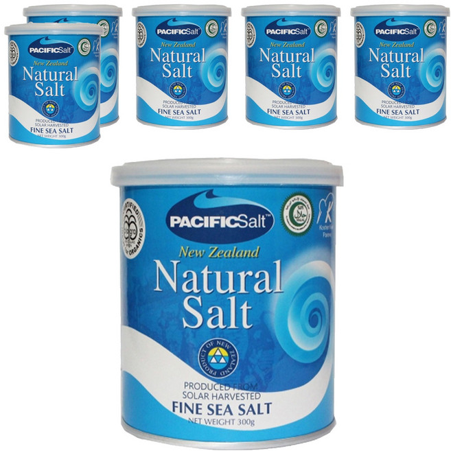 PACIFICSalt 天廚 紐西蘭日曬天然海鹽, 300g, 6罐
