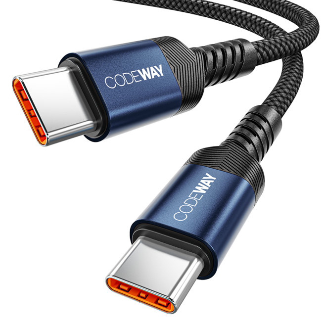 코드웨이 PD 60W C to C타입 초고속 충전케이블, 1.2m, 블루, 1개