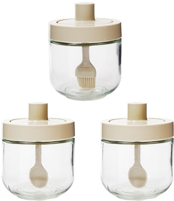 인블룸 밀폐 양념통 스푼형 세트, 1세트, 스푼형 2p + 브러쉬형