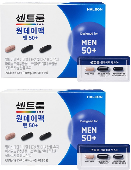 센트룸 원데이팩 맨50+ 멀티비타민, 30회분, 2개