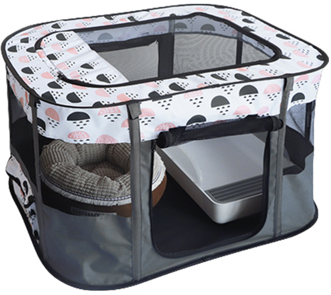 hipidog 嬉皮狗 超大小熊造型寵物遊戲帳篷/圍欄, 灰色, 1個