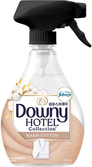 다우니 호텔 컬렉션 섬유스프레이 웜코튼향 본품, 1개, 370ml