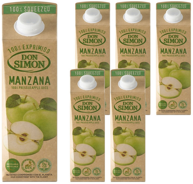 돈시몬 생과일 착즙 사과주스, 1L, 6개
