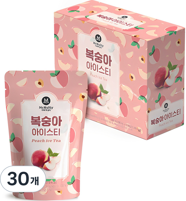 맥널티커피 복숭아 아이스 티, 190ml, 30개