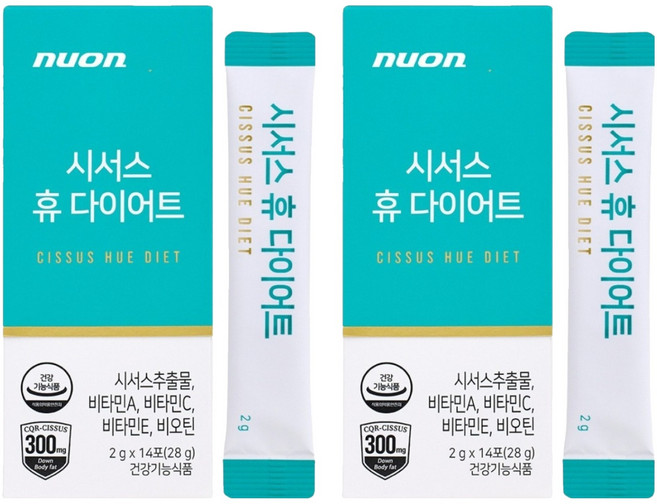 NUON 시서스 휴 다이어트 보조제 14p, 28g, 2개