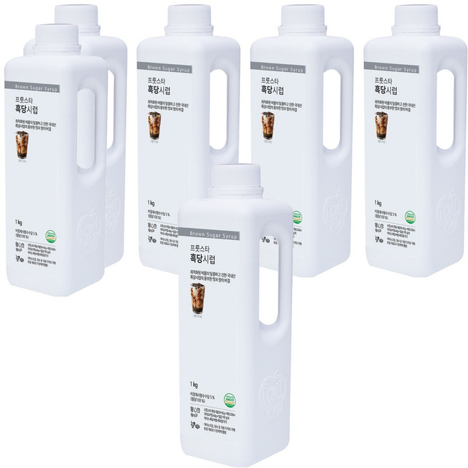 프룻스타 흑당시럽, 1kg, 6개