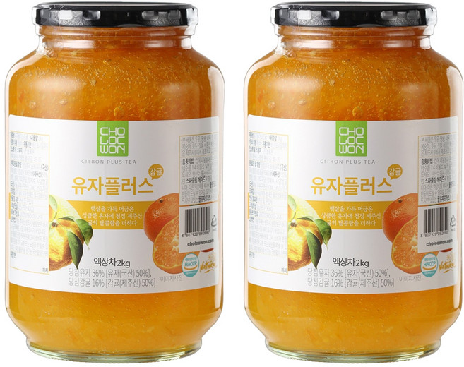초록원 유자플러스감귤차, 2kg, 1개입, 2개