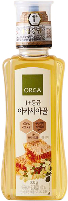 올가홀푸드 1+등급 아카시아꿀, 500g, 1개